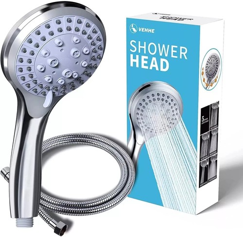 Chrome shower head - chrome, hose