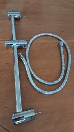 Chrome shower riser rail - rail, and