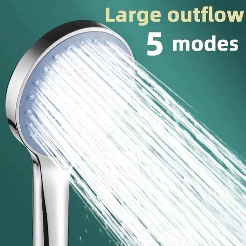 Chrome shower head and - shower,